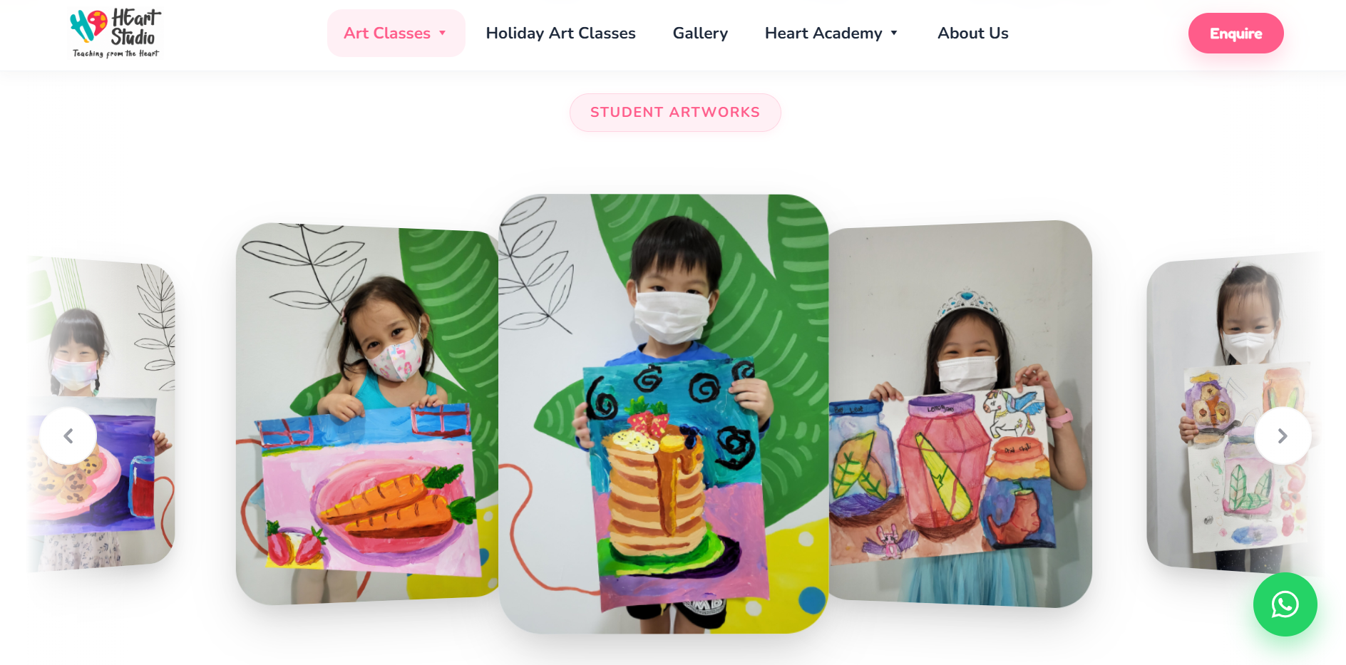 heART Studio - Art school website screenshot 7